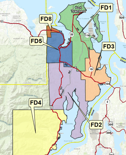 Jefferson County, WA Fire District Map